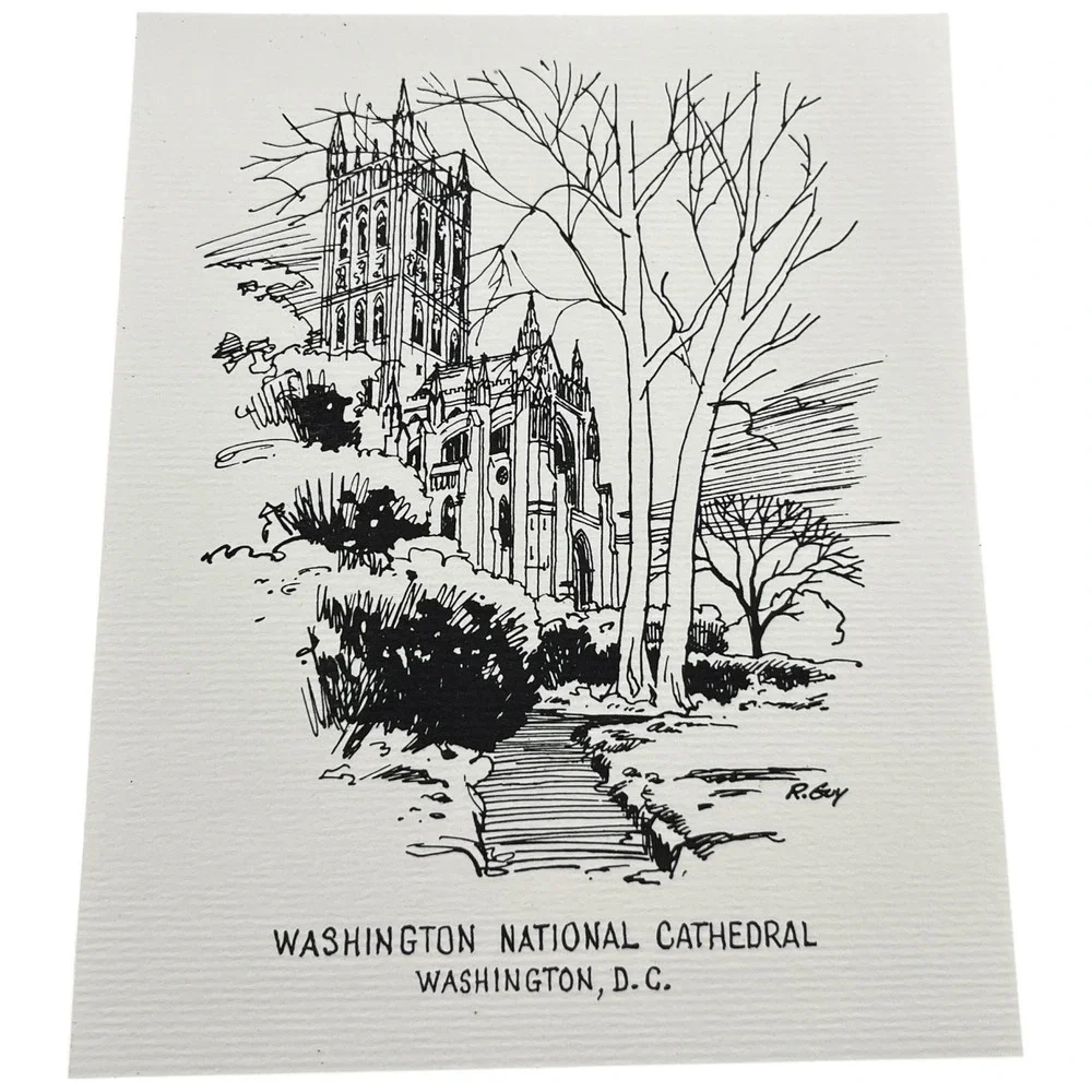 Richard Guy Washington National Cathedral Note Cards Set of 12 Sketch Art D.C.